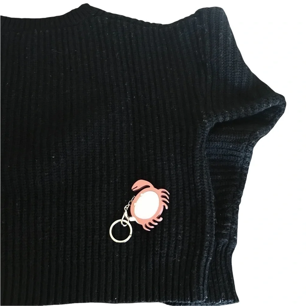 Dzzit Black Roar Wool Blend Knit Sweater
